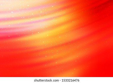 Light Orange vector texture with milky way stars. Blurred decorative design in simple style with galaxy stars. Pattern for astrology websites.