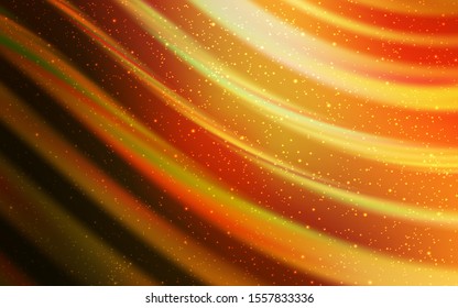 Light Orange vector texture with milky way stars. Modern abstract illustration with Big Dipper stars. Pattern for astrology websites.