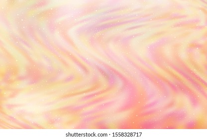 Light Orange vector texture with milky way stars. Space stars on blurred abstract background with gradient. Best design for your ad, poster, banner.