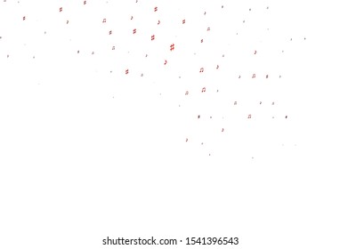 Light Orange vector texture with musical notes. Shining illustration of colorful gradient music notes. Pattern for websites of musitians.