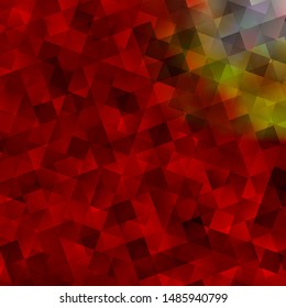 Light Orange vector texture with poly style with cubes. Abstract gradient illustration with triangles, cubes. Pattern for booklets, leaflets