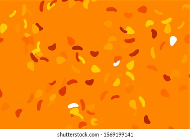 Light Orange vector texture with random forms. Decorative design in abstract style with random forms. Best smart design for your business.