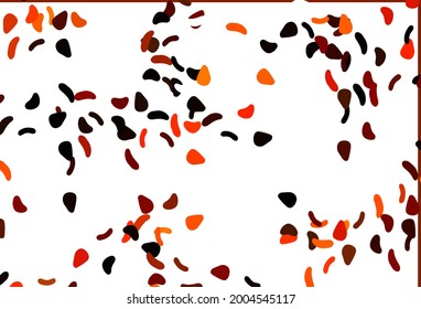 Light Orange vector texture with random forms. Colorful chaotic forms with gradient in modern style. Modern design for your business card.