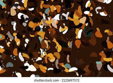 Light Orange vector texture with random forms. Colorful chaotic forms with gradient in modern style. Modern design for your business card.