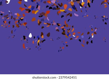 Light Orange vector texture with random forms. Colorful chaotic forms with gradient in modern style. Modern design for your business card.