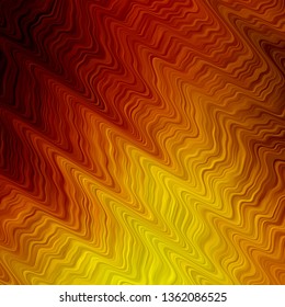 Light Orange vector texture with wry lines. Bright sample with colorful bent lines, shapes. Pattern for commercials, ads.
