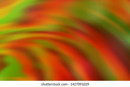 Light Orange vector texture with wry lines. A shining illustration, which consists of curved lines. Colorful wave pattern for your design.