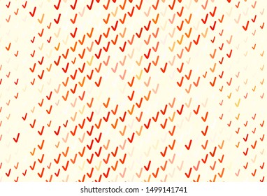 Light Orange vector texture with wry lines. Shining colorful illustration in simple style. New composition for your brand book.