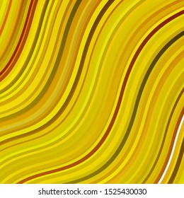 Light Orange vector texture with wry lines. Brand new colorful illustration with bent lines. Pattern for websites, landing pages.
