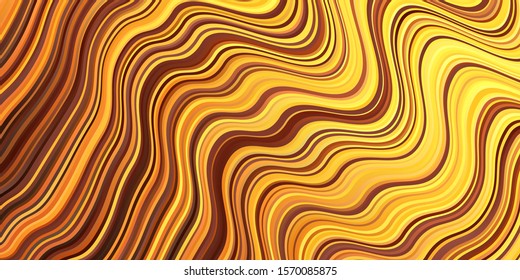 Light Orange vector texture with wry lines. Colorful geometric sample with gradient curves.  Template for cellphones.