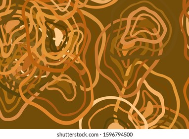 Light Orange vector texture with wry lines. Colorful illustration in simple style with gradient. Abstract style for your business design.