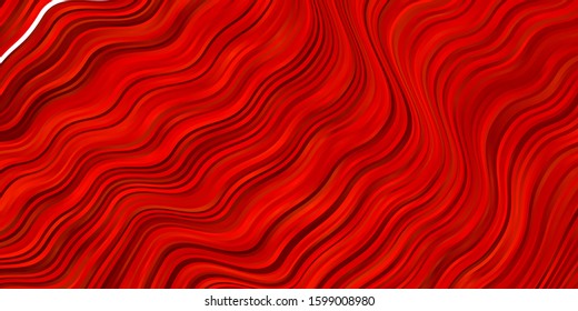 Light Orange vector texture with wry lines. Colorful geometric sample with gradient curves.  Best design for your posters, banners.