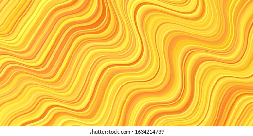 Light Orange vector texture with wry lines. Abstract gradient illustration with wry lines. Pattern for websites, landing pages.