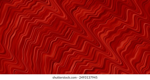 Light Orange vector texture with wry lines. Brand new colorful illustration with bent lines. Template for cellphones.