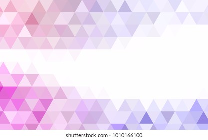 Light Orange vector triangle mosaic pattern. Triangular geometric sample with gradient.  The completely new template can be used for your brand book.