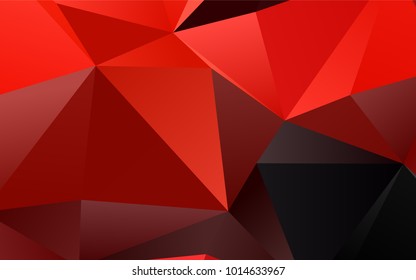 Light Orange vector triangle mosaic template. Shining colored illustration in a brand-new style. A completely new design for your business.