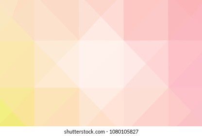 Light Orange vector triangle mosaic cover. Polygonal abstract illustration with gradient. A completely new design for your business.