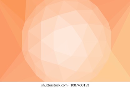 Light Orange vector triangle mosaic template with a diamond. Illustration in Origami style with gradient.  A new texture for your web site.