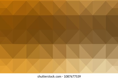 Light Orange vector triangle mosaic cover. Shining colorful illustration with triangles. Textured pattern can be used as a background.