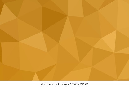 Light Orange vector triangle mosaic template. Elegant bright polygonal illustration with gradient. Brand new design for your business.