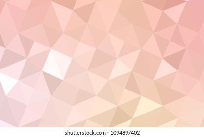 Light Orange vector triangle mosaic texture. Colorful abstract illustration with gradient. Triangular pattern for your business design.