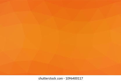 Light Orange vector triangle mosaic background. Creative geometric illustration in Origami style with gradient. A completely new template for your business design.
