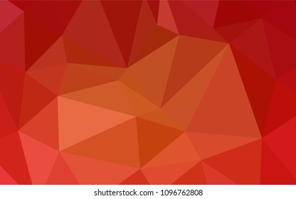 Light Orange vector triangle mosaic cover. Glitter abstract illustration with an elegant design. That pattern can be used as a part of a brand book.