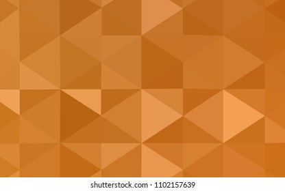 Light Orange vector triangle mosaic cover. Creative geometric illustration in Origami style with gradient. The best triangular design for your business.