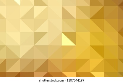 Light Orange vector triangle mosaic cover. A completely new color illustration in a polygonal style. A completely new design for your leaflet.