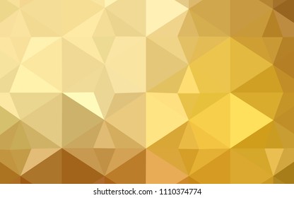 Light Orange vector triangle mosaic texture. Geometric illustration in Origami style with gradient.  Brand new style for your business design.