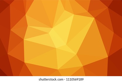 Light Orange vector triangle mosaic texture. Colorful illustration in abstract style with gradient. Brand-new design for your business.