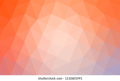 Light Orange vector triangle mosaic template. Colorful abstract illustration with gradient. Brand-new design for your business.