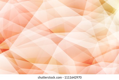 Light Orange vector triangle mosaic template. Creative geometric illustration in Origami style with gradient. A new texture for your web site.