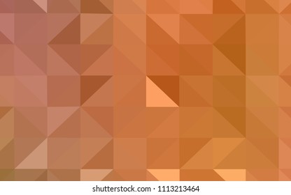 Light Orange vector triangle mosaic template. Colorful illustration in polygonal style with gradient. Brand new design for your business.