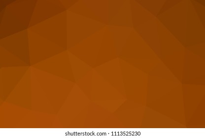 Light Orange vector triangle mosaic cover. Colorful illustration in polygonal style with gradient. A new texture for your web site.