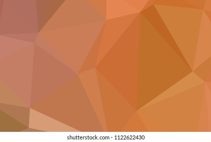 Light Orange vector triangle mosaic cover. Colorful illustration in abstract style with gradient. The polygonal design can be used for your web site.