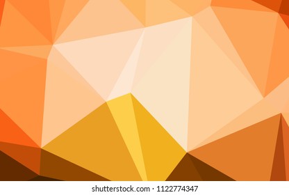 Light Orange vector triangle mosaic template. Creative geometric illustration in Origami style with gradient. A completely new design for your business.
