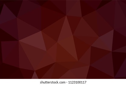 Light Orange vector triangle mosaic template. Geometric illustration in Origami style with gradient.  Polygonal design for your web site.