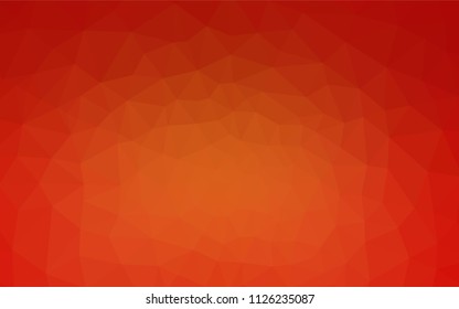 Light Orange vector triangle mosaic cover. A sample with polygonal shapes. Brand new design for your business.