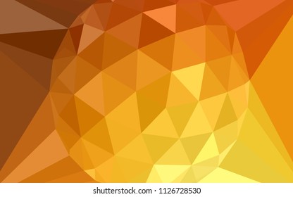 Light Orange vector triangle mosaic template with a diamond. Illustration in Origami style with gradient.  A new texture for your web site.