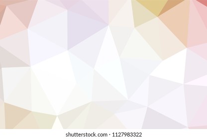 Light Orange vector triangle mosaic cover. Colorful illustration in polygonal style with gradient. Template for cell phone's backgrounds.