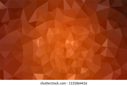 Light Orange vector triangle mosaic texture. Colorful abstract illustration with triangles. Textured pattern for your backgrounds.