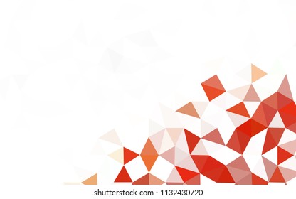 Light Orange vector triangle mosaic cover. Polygonal abstract illustration with gradient. Polygonal design for your web site.