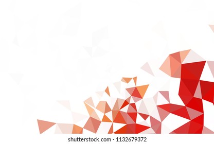 Light Orange vector triangle mosaic template. Colorful illustration in polygonal style with gradient. Polygonal design for your web site.