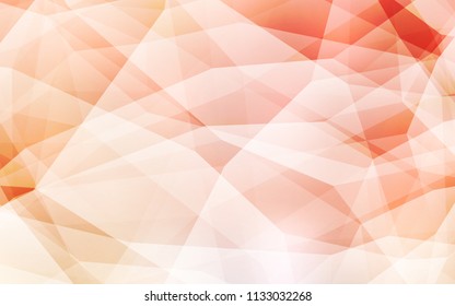 Light Orange vector triangle mosaic texture. A completely new color illustration in a polygonal style. Template for cell phone's backgrounds.