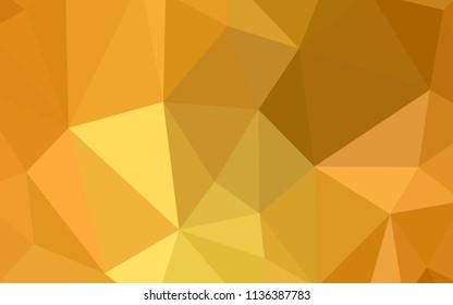 Light Orange vector triangle mosaic template. Colorful illustration in polygonal style with gradient. Polygonal design for your web site.