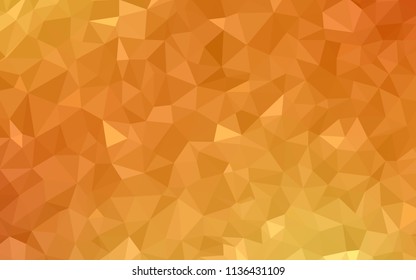Light Orange vector triangle mosaic cover. Elegant bright polygonal illustration with gradient. Brand new style for your business design.