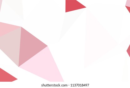 Light Orange vector triangle mosaic texture. Triangular geometric sample with gradient.  Triangular pattern for your design.