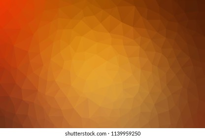 Light Orange vector triangle mosaic template. Creative geometric illustration in Origami style with gradient. New template for your brand book.