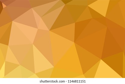 Light Orange vector triangle mosaic template. Elegant bright polygonal illustration with gradient. Textured pattern for your backgrounds.